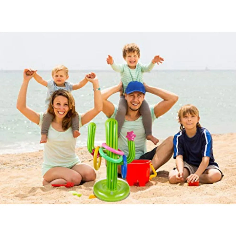 Inflatable Cactus Ring Toss Set With 4 Rings