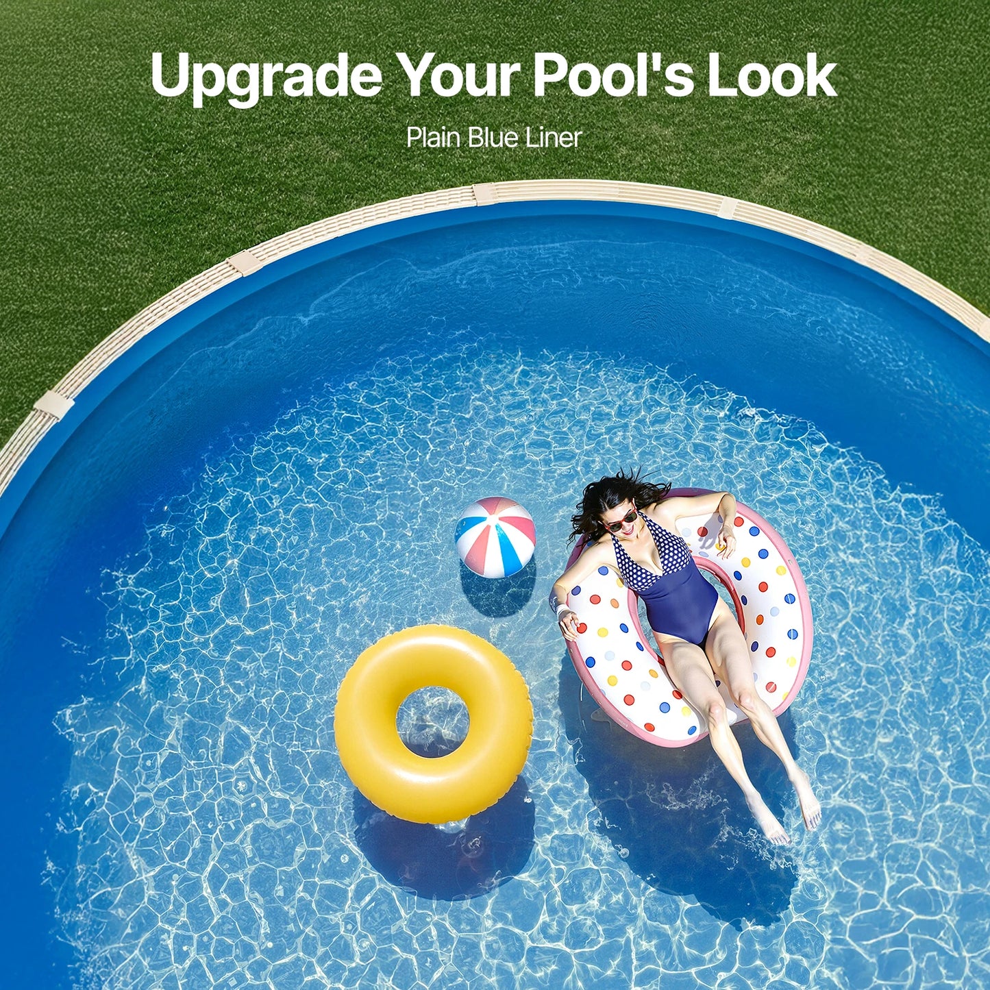 SucceBuy Round Pool Liner Standard Gauge Vinyl Replacement