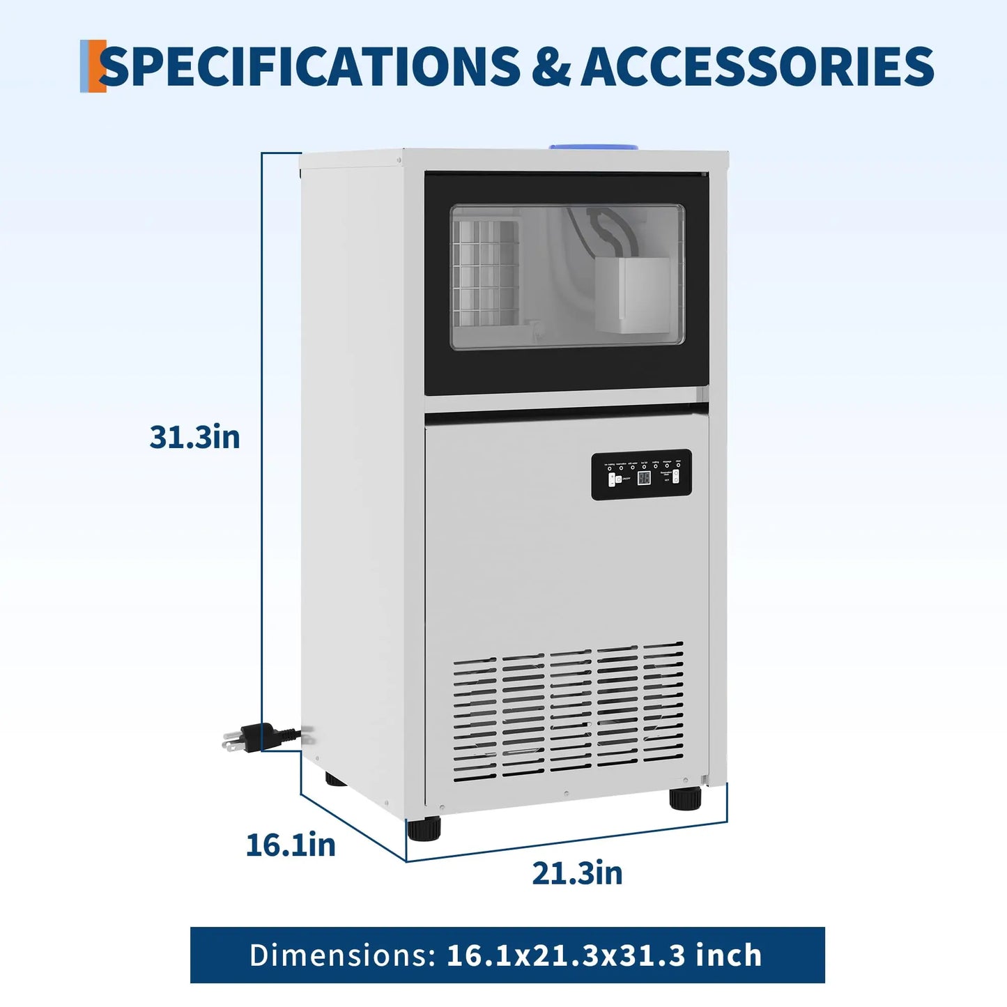 Commercial Ice Maker Self Cleaning Restaurant Home