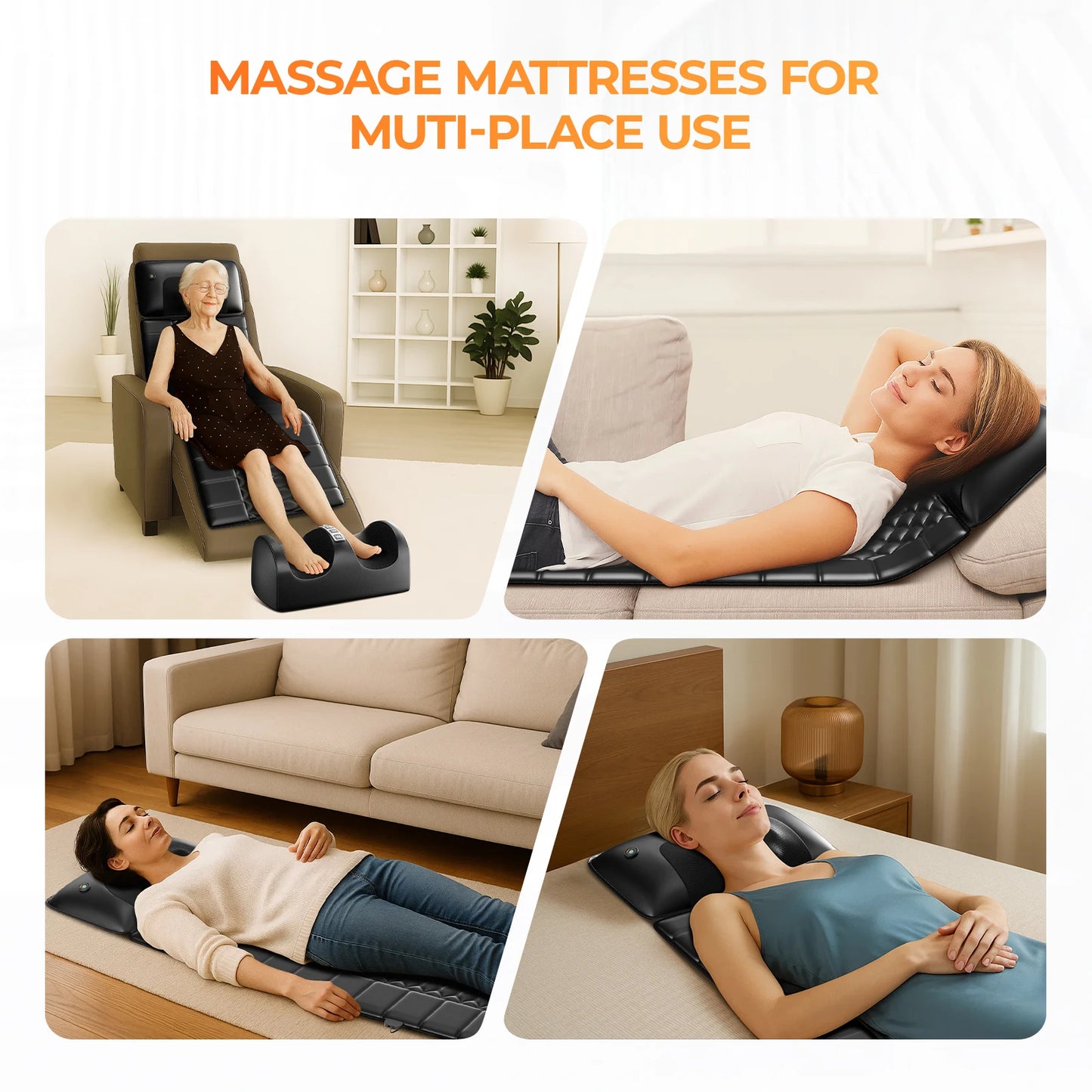 HOMEMASSA Shiatsu Full Body Massage Mat With Heat