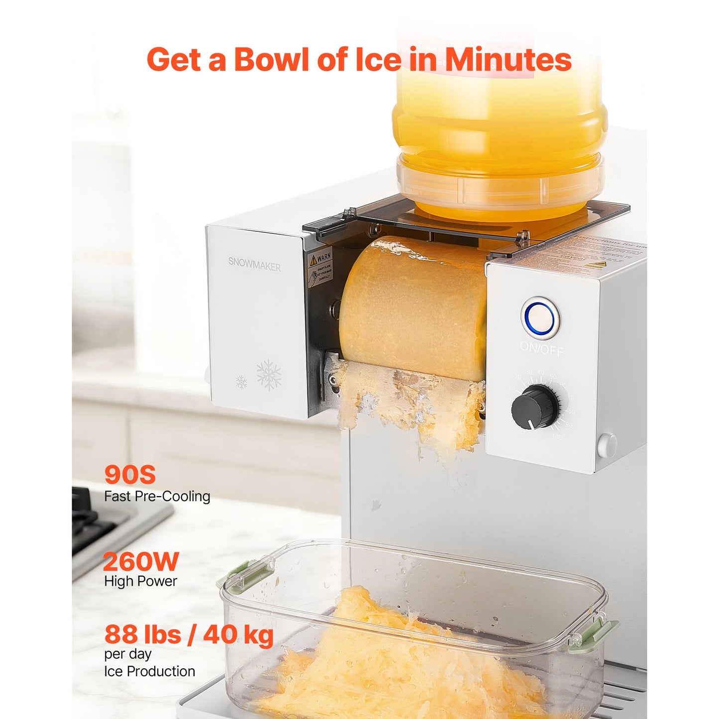 VEVOR Electric Snowflake Ice Maker Plus Shaver Machine