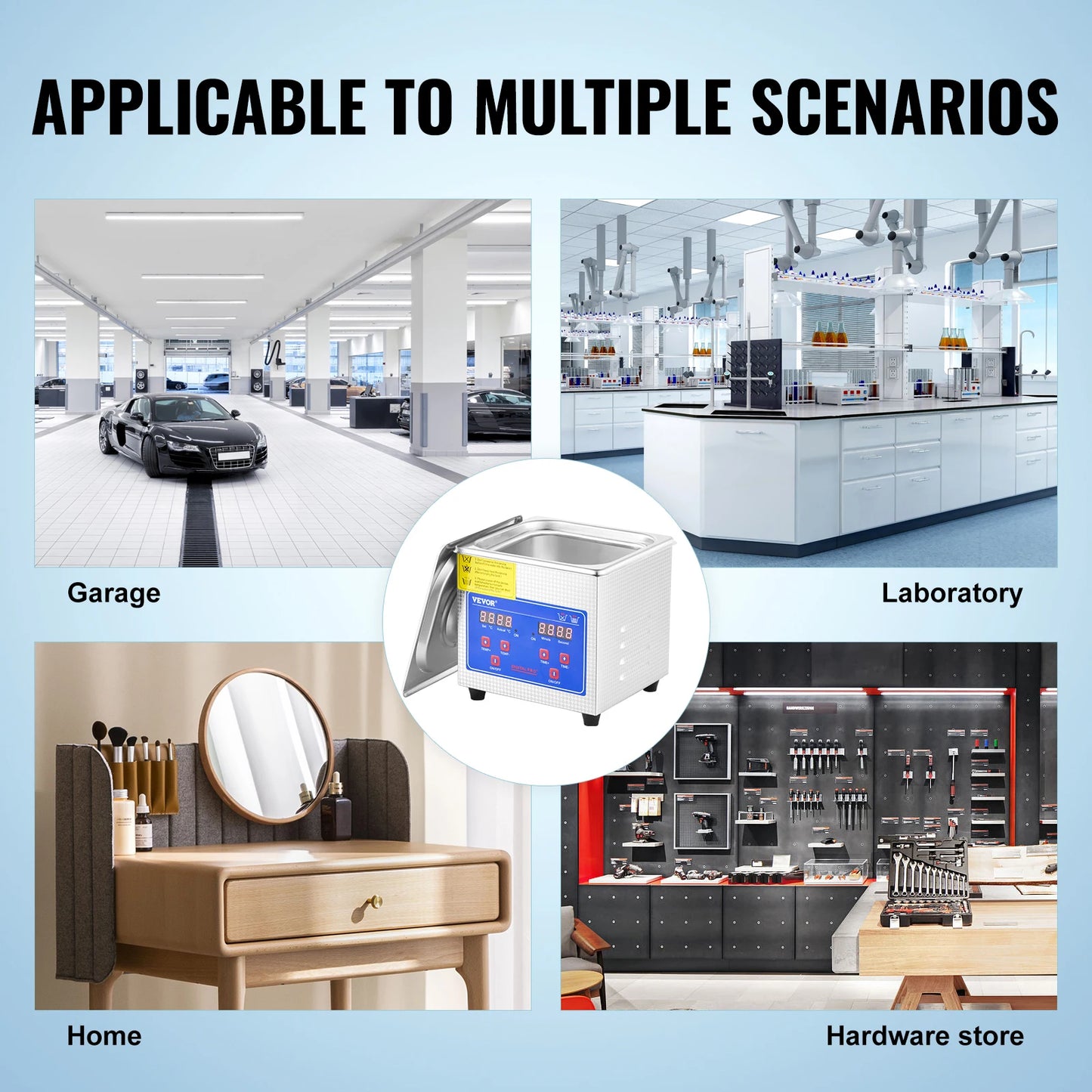 SucceBuy Ultrasonic Cleaner With Digital Timer For Jewelry