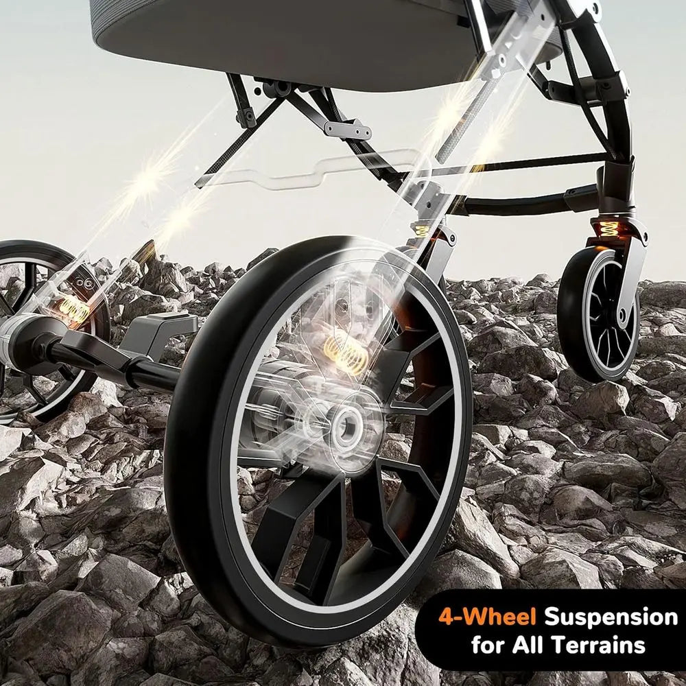 Ticify All-Terrain Pet Stroller With Weatherproof Cover