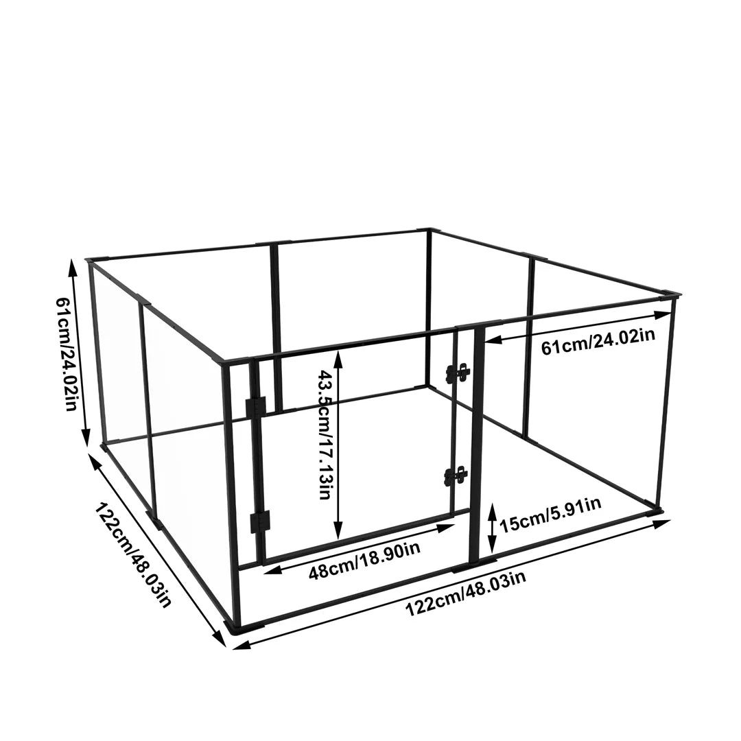 BINGOPAW 8 Panel Acrylic Dog Playpen For Indoor Use