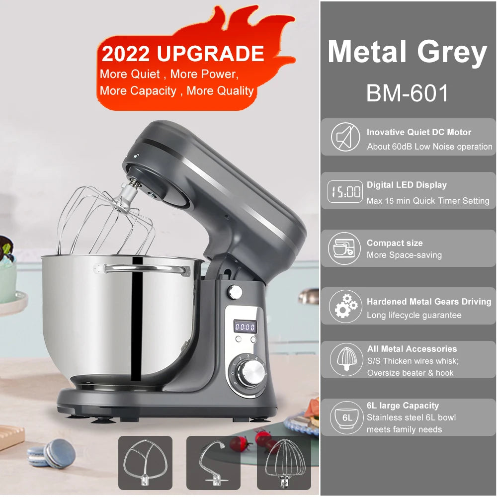 BioloMix 6-Speed Kitchen Food Stand Mixer