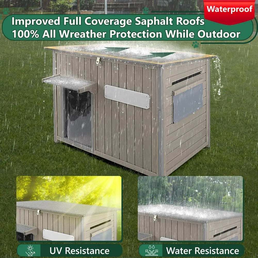 Weatherproof Outdoor Wooden Dog House
