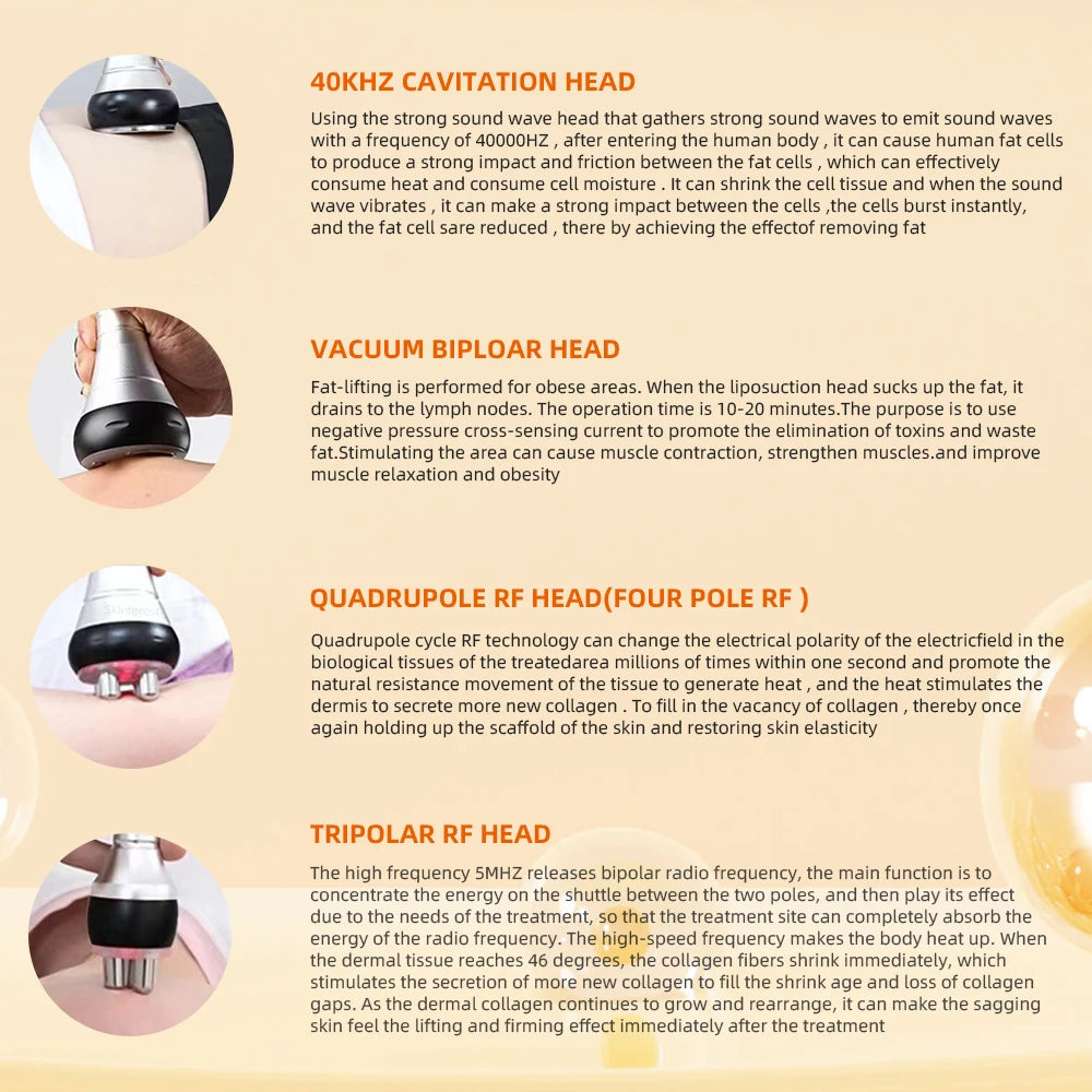 MISSHEART 4In1 Ultrasonic Cavitation Slimming Machine