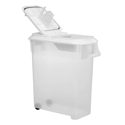 Roll Away Pet Food Storage With Wheels And Scoop