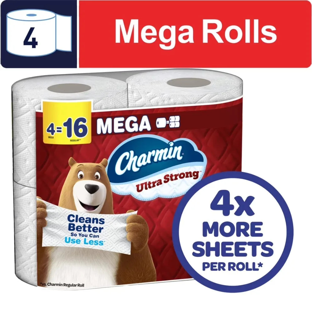 Ultra Strong Toilet Paper 4 Mega Rolls