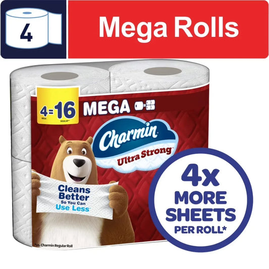 Ultra Strong Toilet Paper 4 Mega Rolls