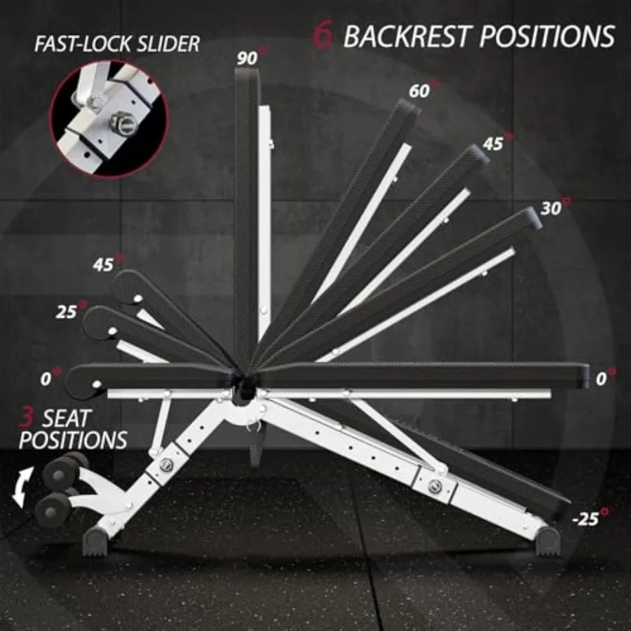 Adjustable Foldable Workout Bench for Home Gym
