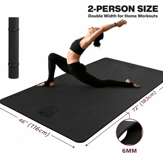 HAPBEAR Extra Large Yoga Mat Non Slip Eco Friendly TPE