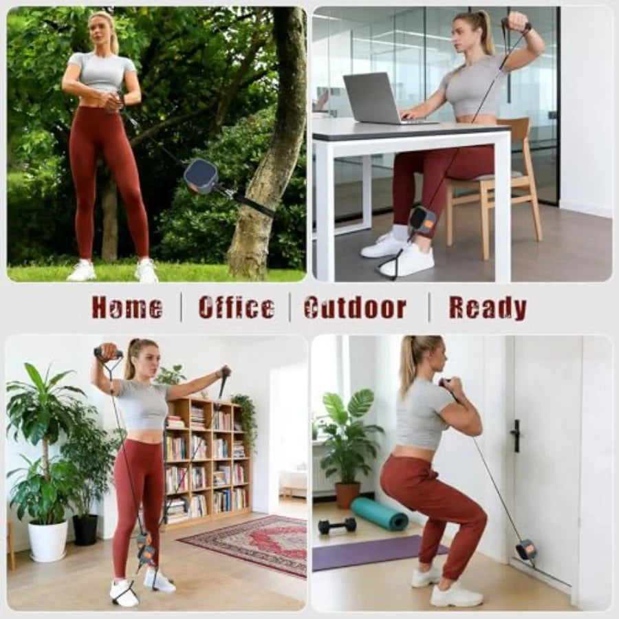 Resistance Bands With Fitness Bar Power Pump System