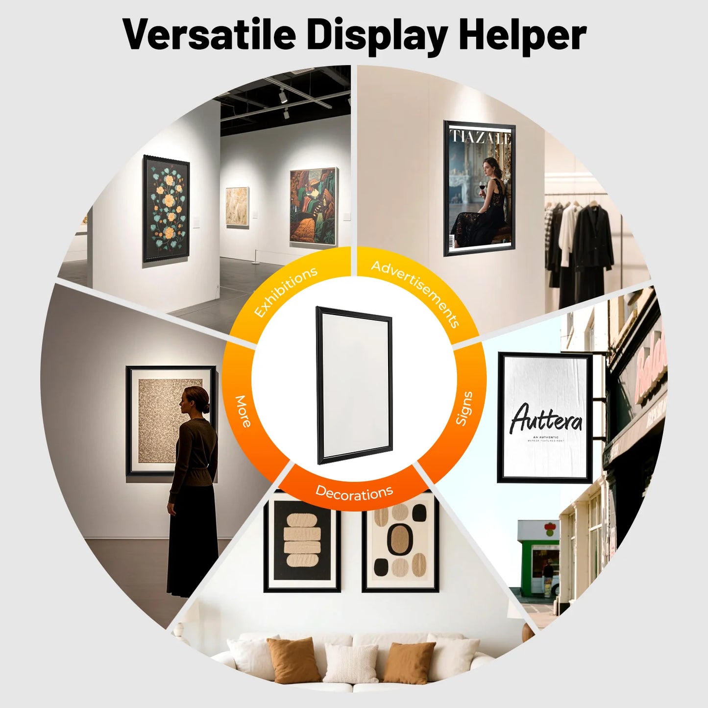 Bymaocar LED Poster Frame Acrylic Aluminum Display