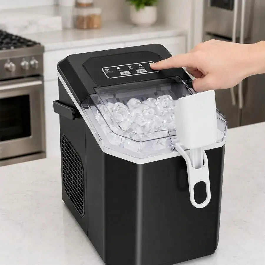 XMSJ Portable Countertop Ice Maker Machine Auto Cleaning