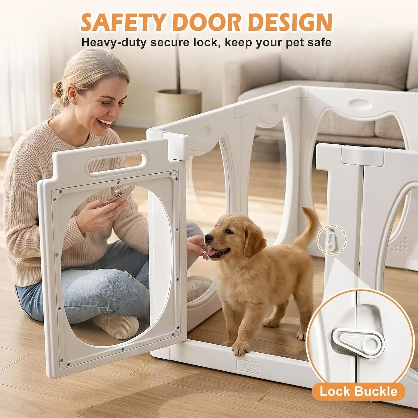 Clear Acrylic Dog Playpen Indoor Puppy Fence