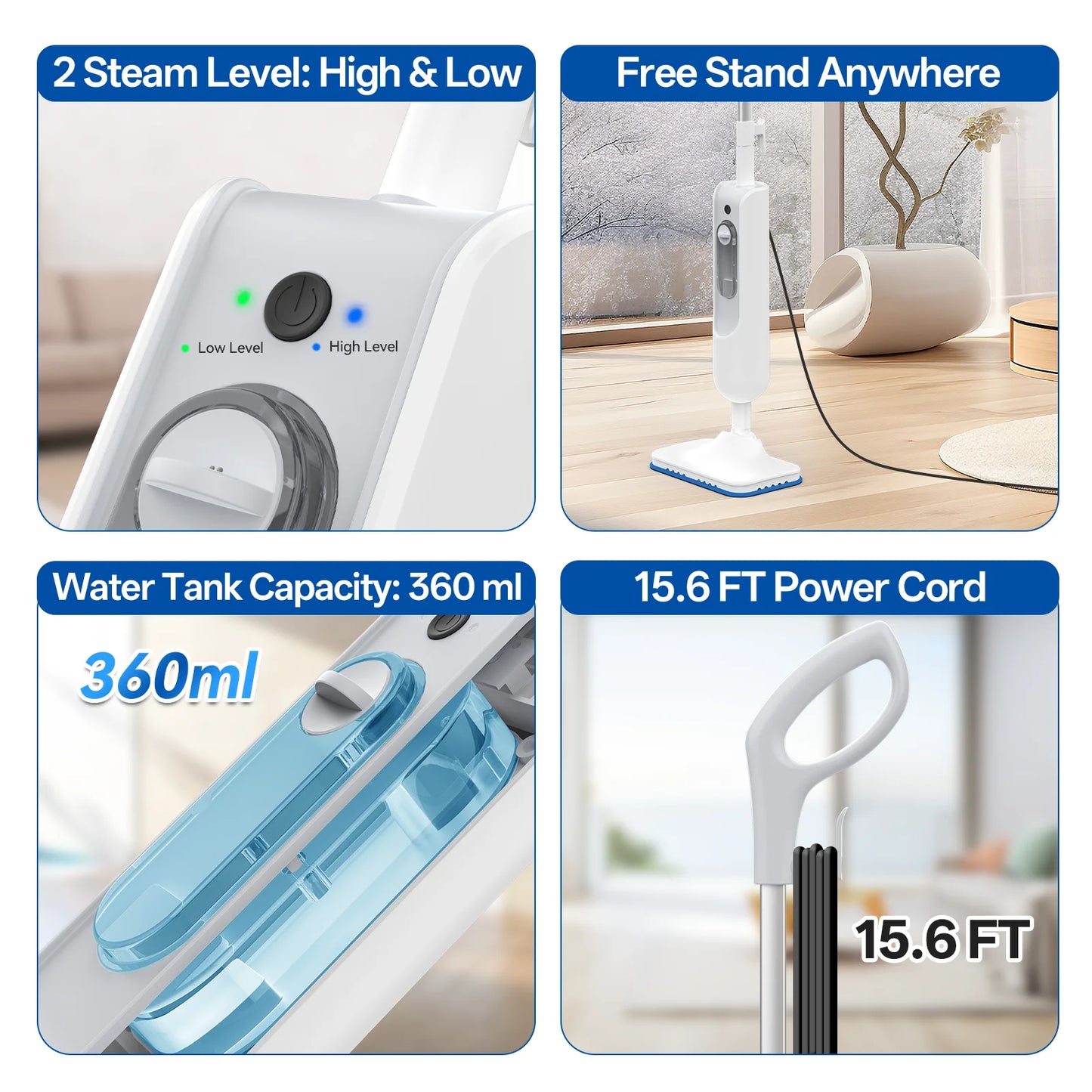 INSE F2 Steam Mop 12 In 1 Handheld Scrubbing Cleaner