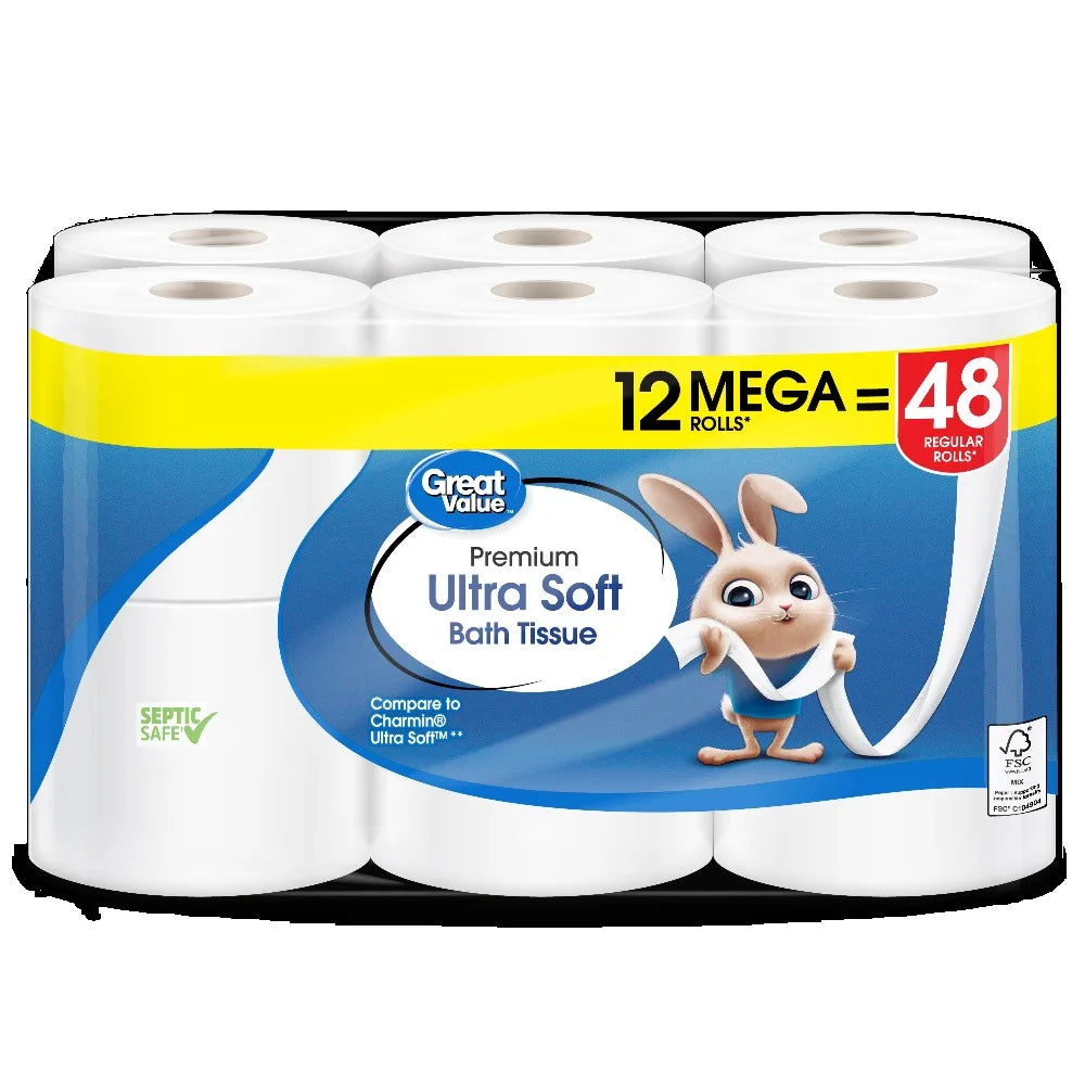 Ultra Soft Toilet Paper Premium Bathroom Tissue