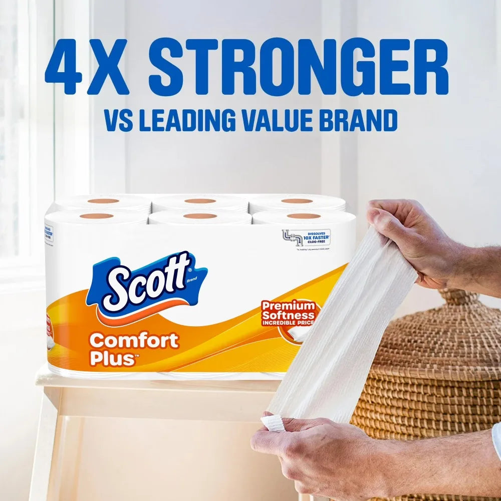 Double Ply Toilet Paper 12 Rolls Soft and Strong