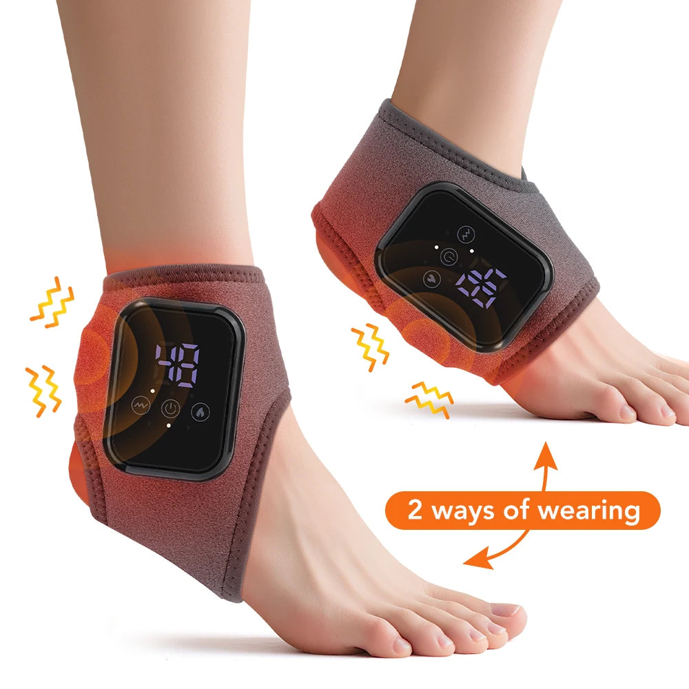 Hailicare Heated Ankle Massager With Vibration Hot Compress