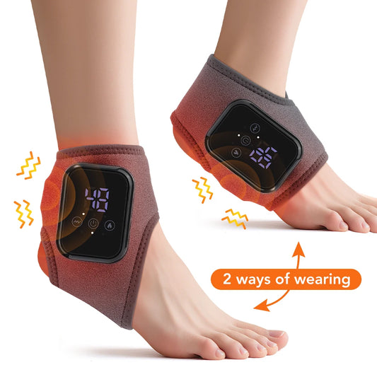 Hailicare Heated Ankle Massager With Vibration Hot Compress