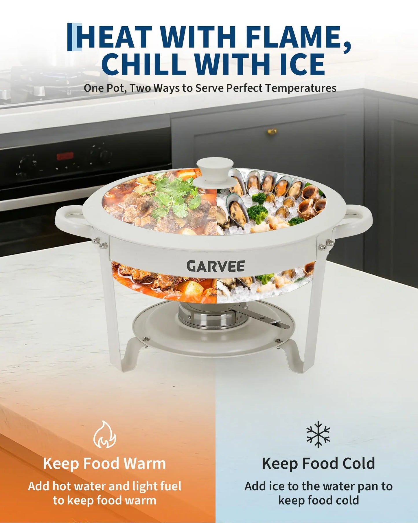 HiMISS Chafing Dishes Stainless Steel Buffet Warmer
