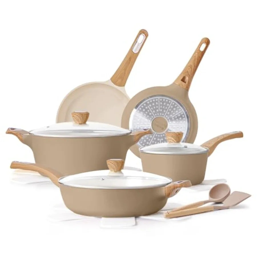 Pots And Pans Set Nonstick NonToxic Induction Cookware
