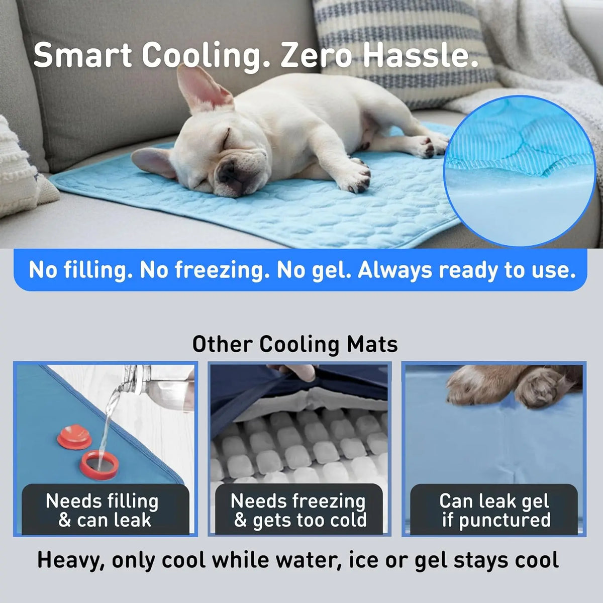 Washable Self Cooling Dog Mat For Indoor Use