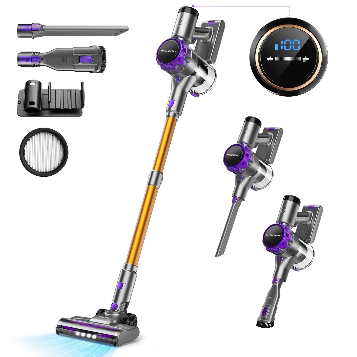 INSE S3P Cordless Vacuum Cleaner 45Kpa With LED Display
