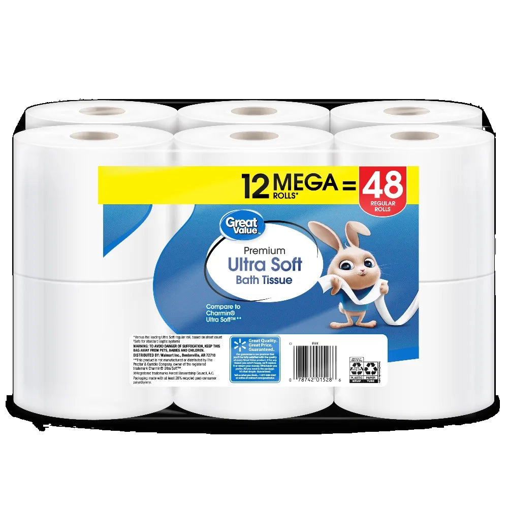 Ultra Soft Toilet Paper Premium Bathroom Tissue