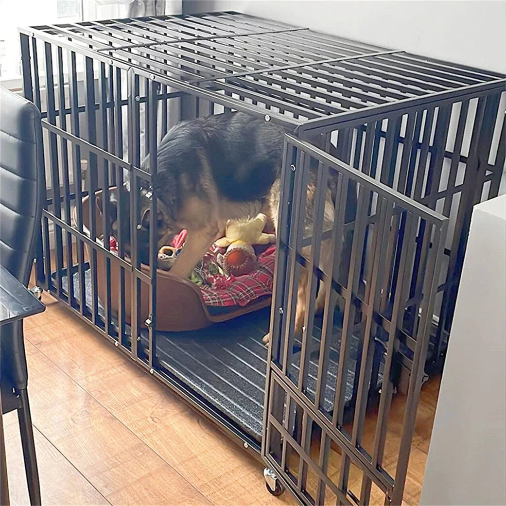 Bingopaw Heavy Duty Metal Dog Crate With Locks