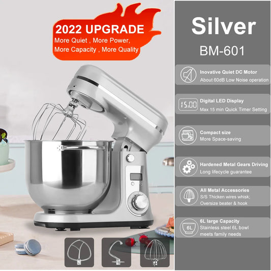 BioloMix 6-Speed Kitchen Food Stand Mixer