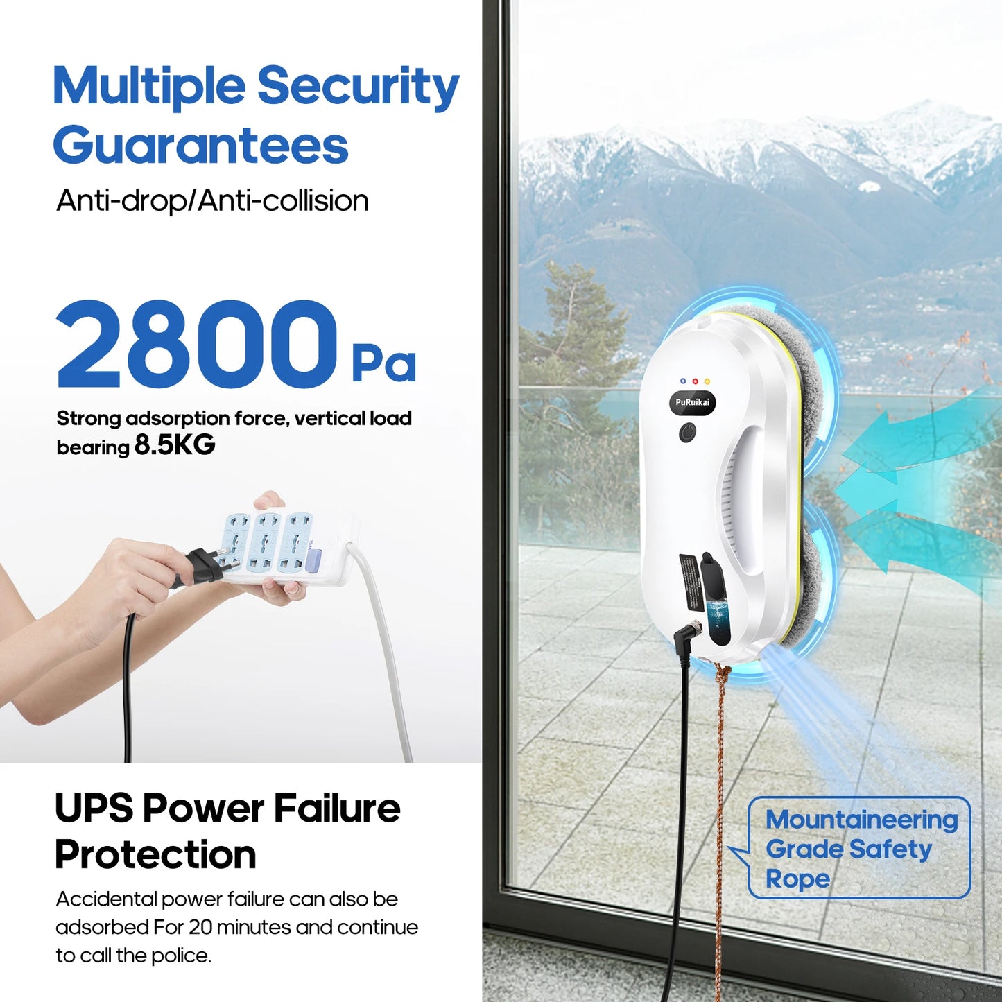 PuRuikai PRK309 Window Cleaning Robot Vacuum