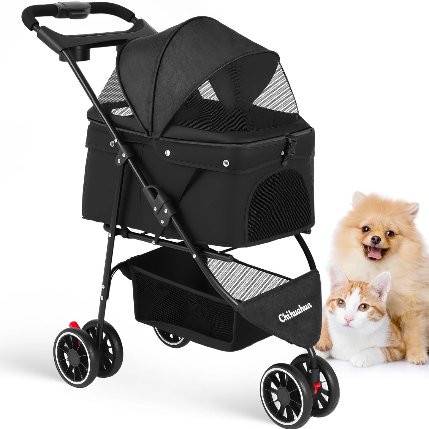 Chihuahua Pet Stroller Portable Foldable Dog Cat Carrier