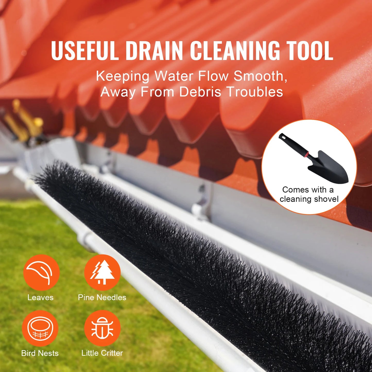 SucceBuy Gutter Brush For Leaves And Gutters