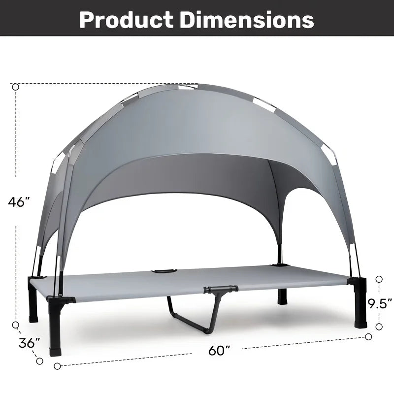 Outdoor Canopy Dog Bed With Removable Shade Tent