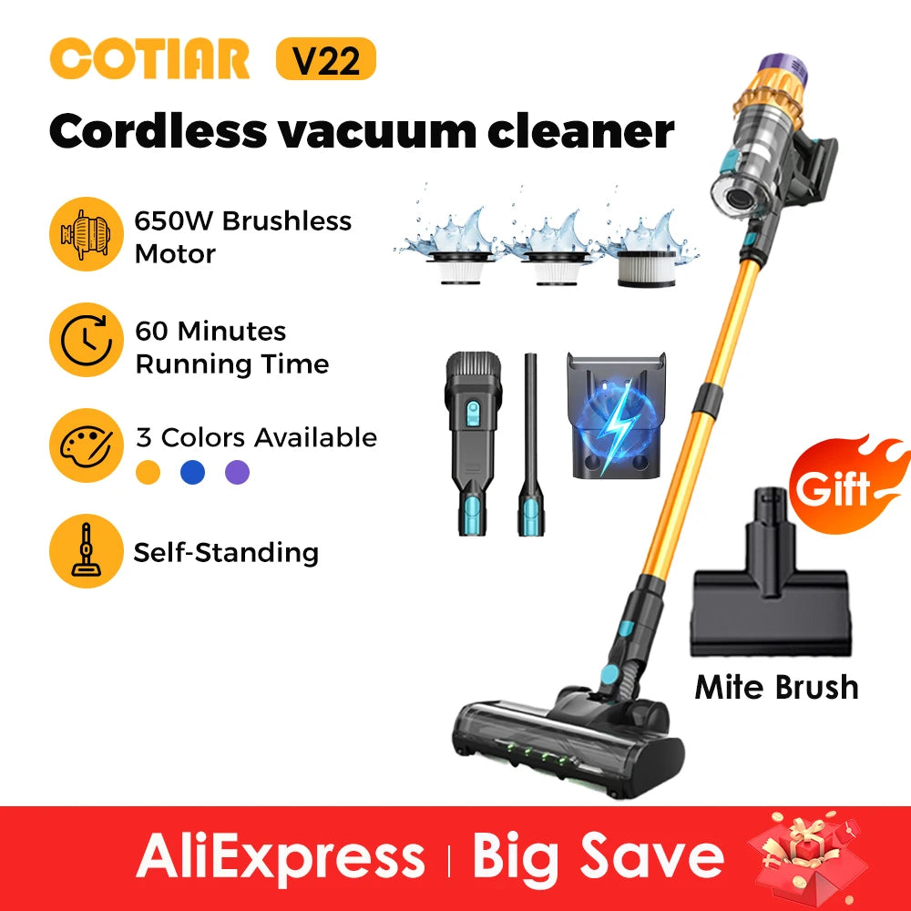 COTIAR V22 Cordless Handheld Vacuum Cleaner