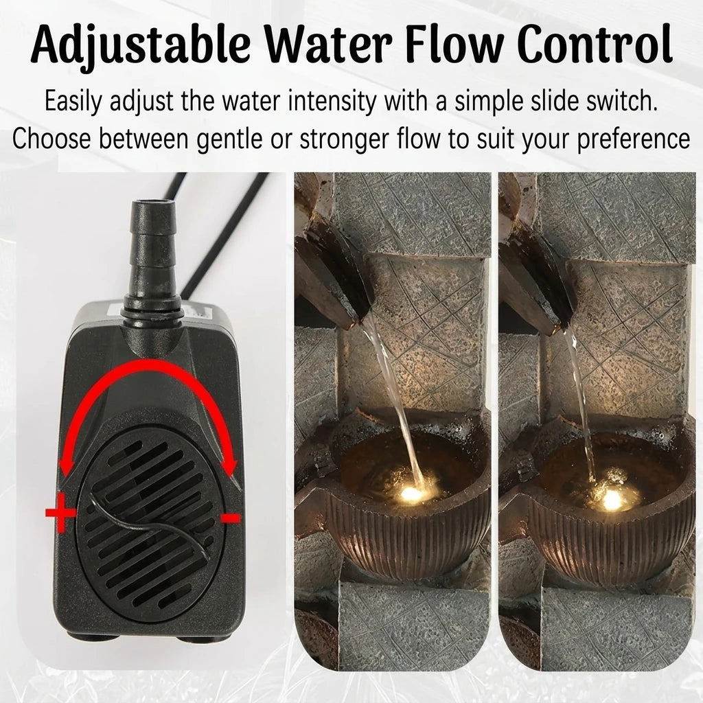Modern LED Cascading Water Fountain For Patio Garden