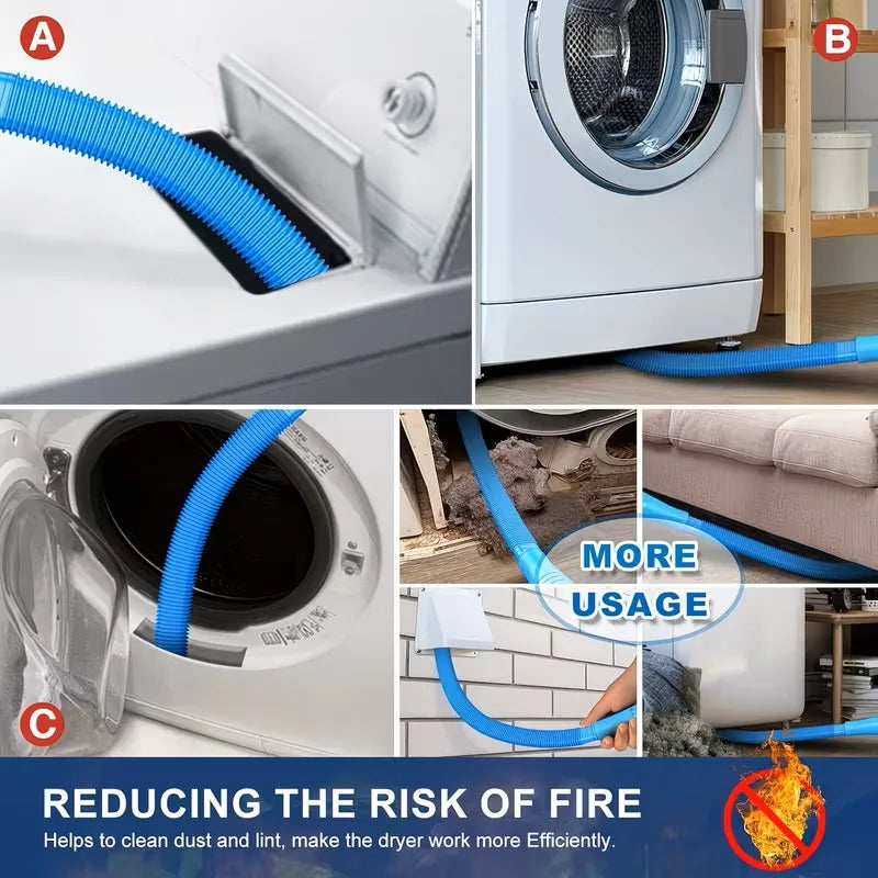 Dryer Vent Cleaning Kit With Velvet Brush And Vacuum Hose