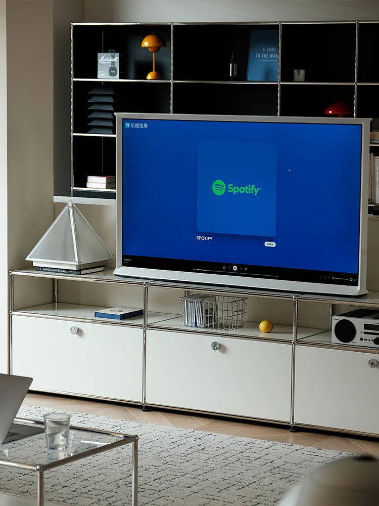 Bigcityfur Tv Stand Storage Cabinet Metal Corner Cabinet