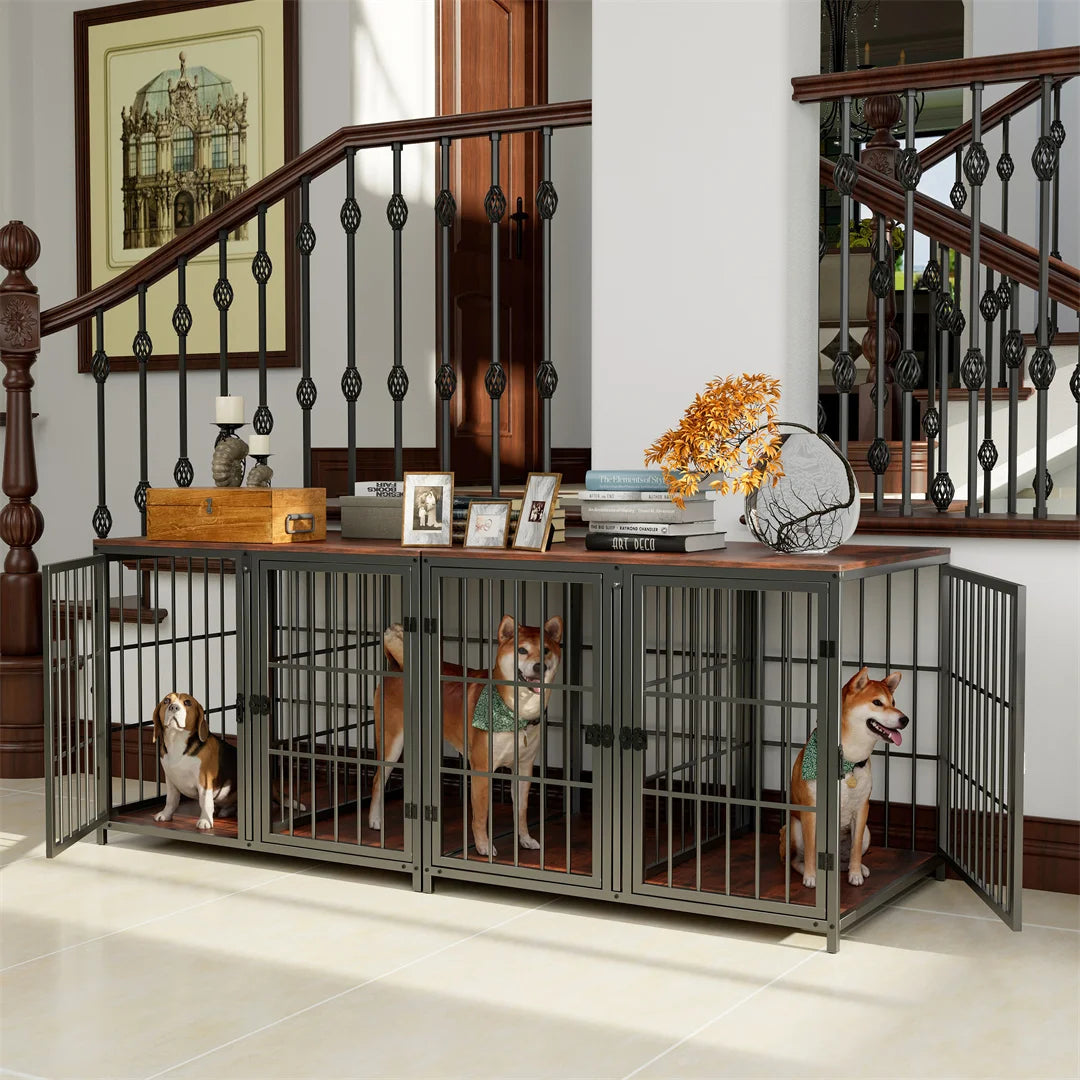 Bingopaw Heavy Duty Dog Crate Side Table Kennel