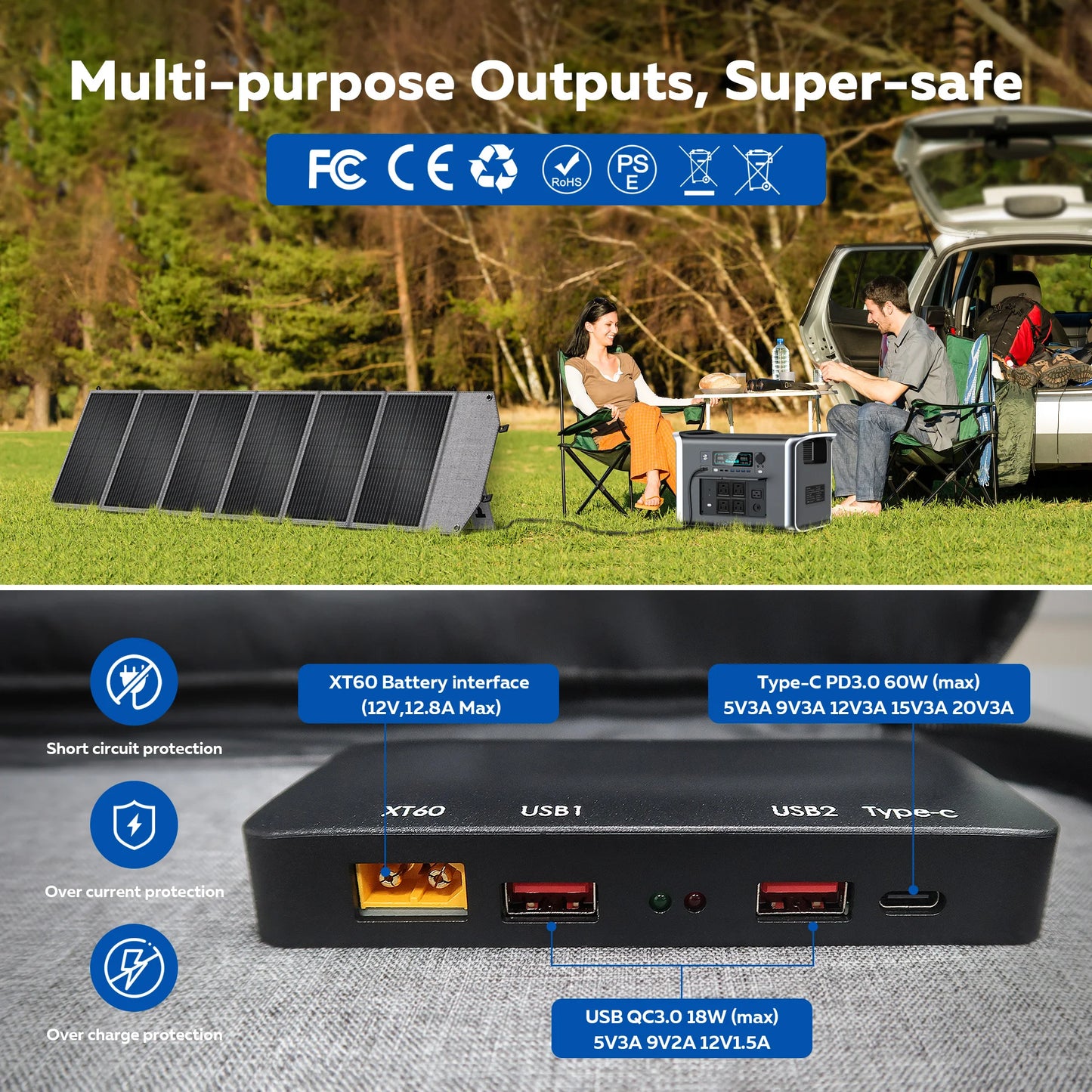 CTOLITY AP400 500W Portable Power Station 345.6Wh LiFePO4