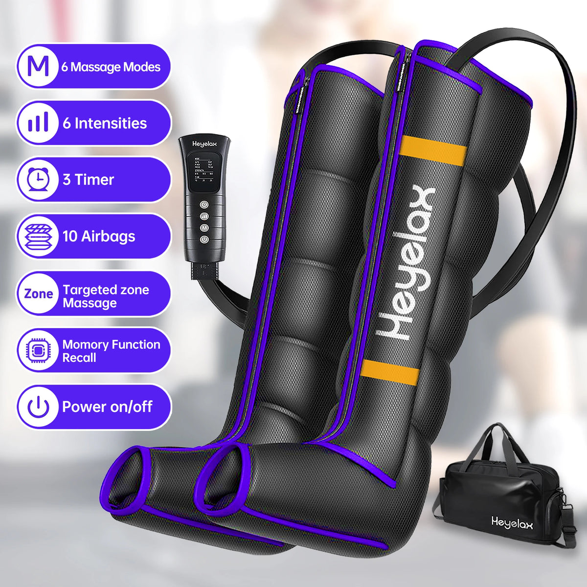 Heyelax Leg Compression Massager For Muscle Recovery