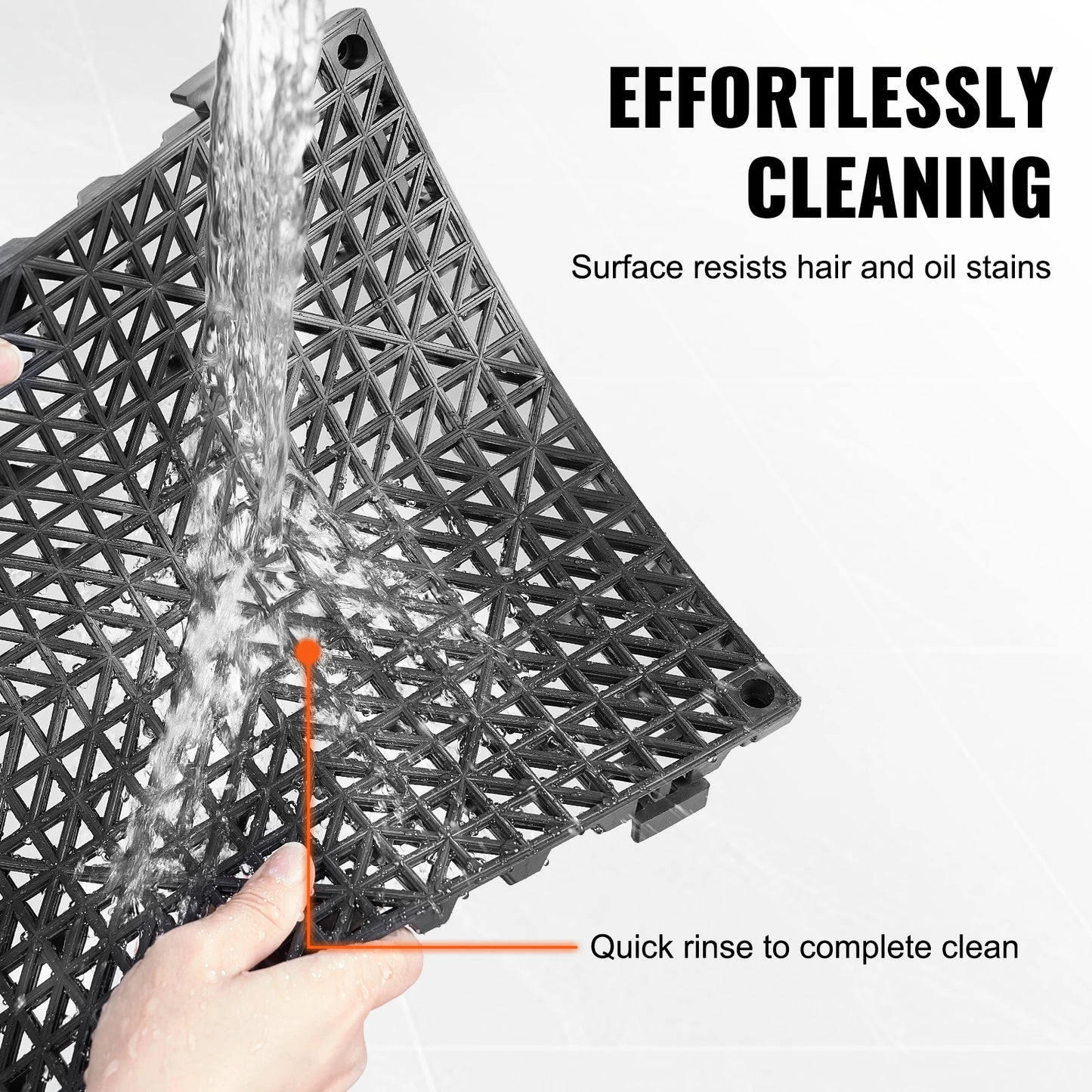 SucceBuy Interlocking PVC Drainage Floor Tiles Non Slip