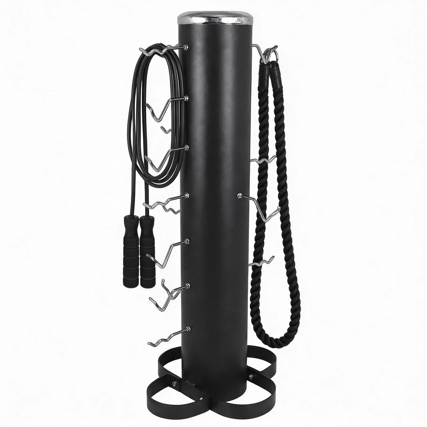 APWIKOGER Vertical Gym Handle Rack With Lat And Curl Bars