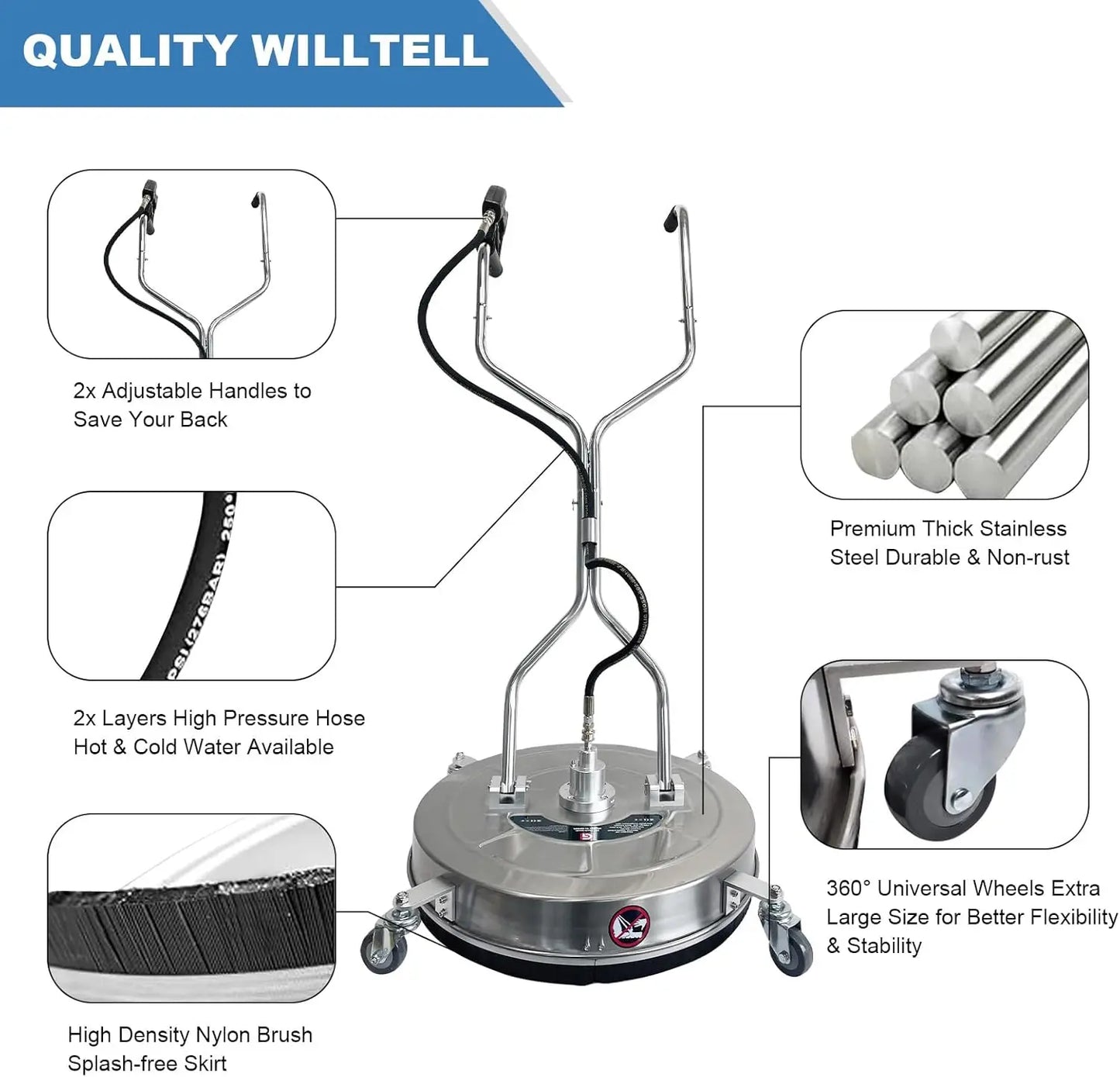 Twister.CK High Pressure Stainless Steel Floor Cleaner