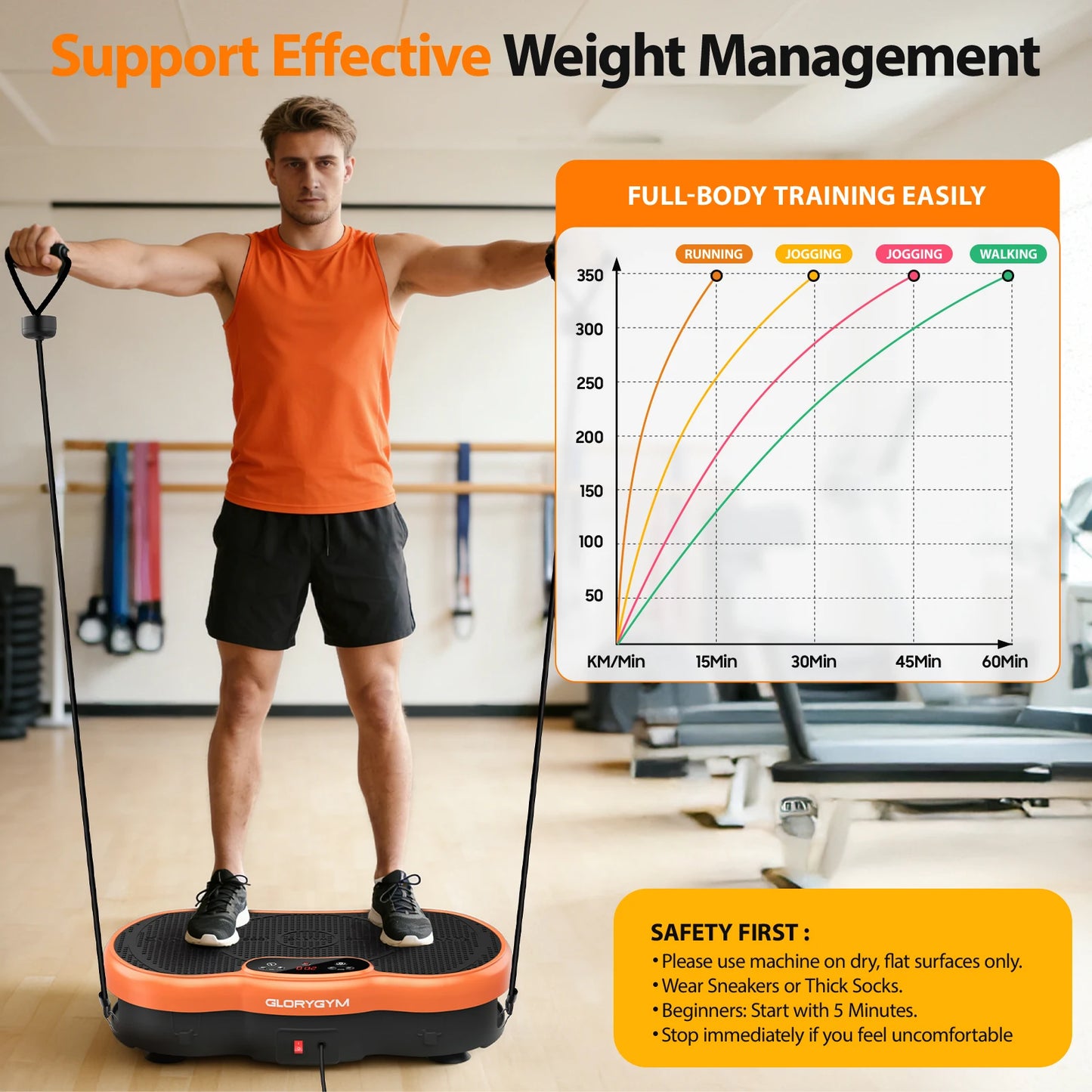 Vibration Plate Machine With Bluetooth Calorie Tracking