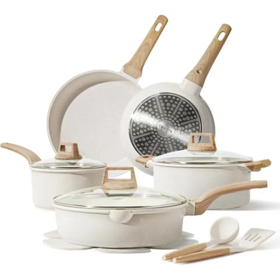 Nonstick Pots and Pans Cookware Set With Utensils