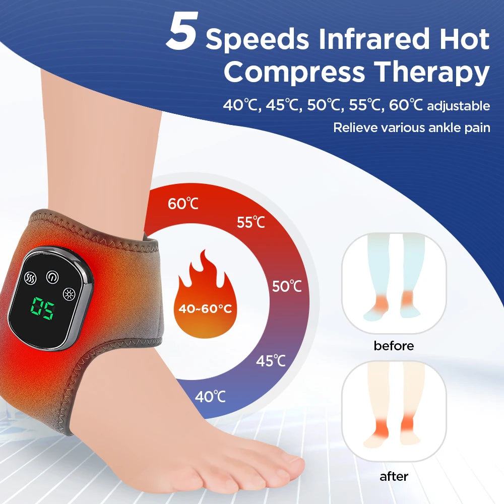 Hailicare Cordless Foot Ankle Massager With Heat Vibration