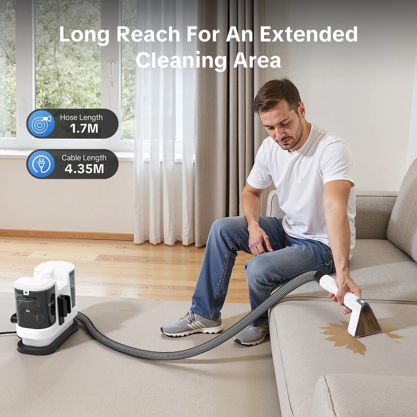 Lubluelu V8 Portable Carpet And Upholstery Cleaner